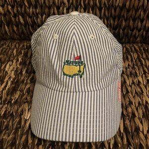 Masters Blue Seersucker Golf Hat Ladies Fit 2018